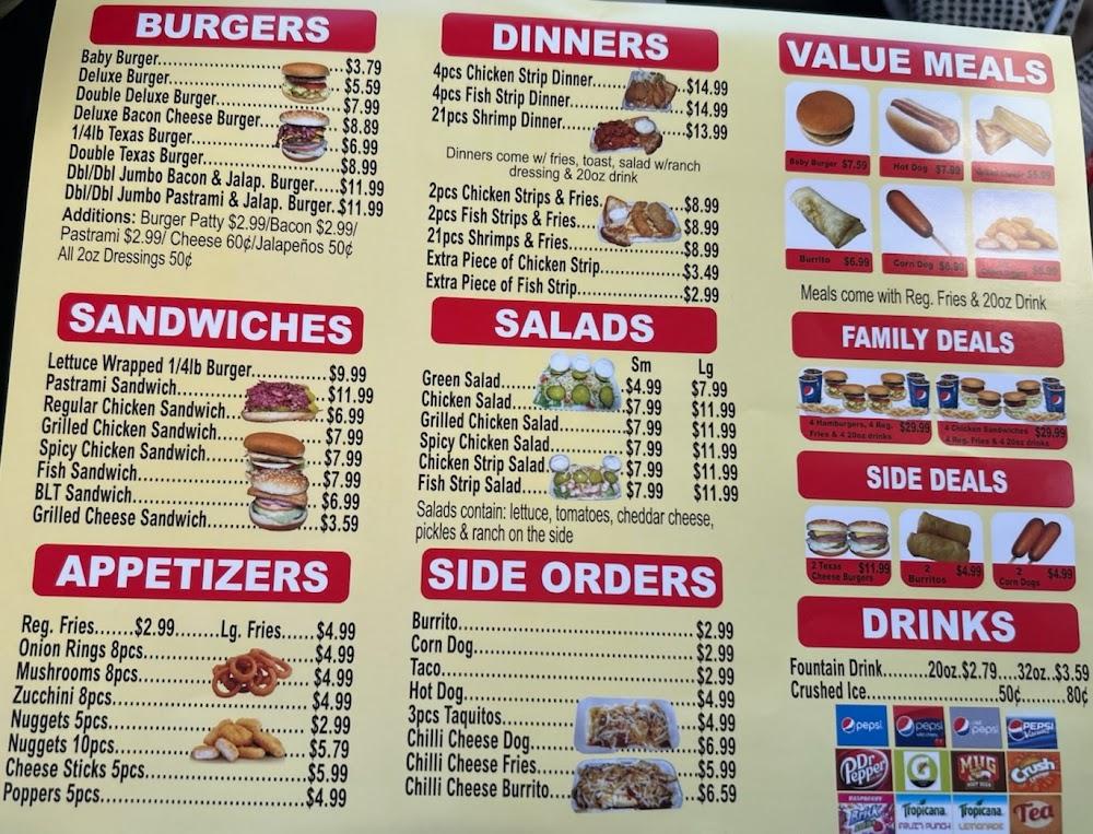 Elmer's Drive-In Menu image 1
